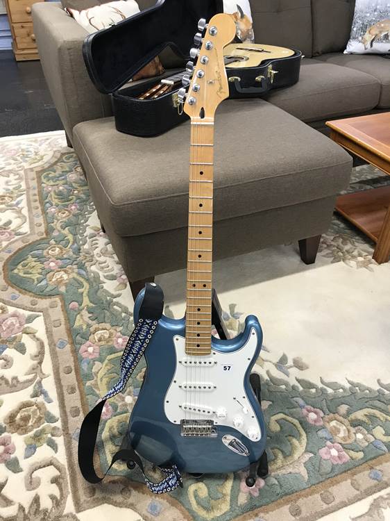 A Fender Stratocaster electric guitar