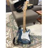 A Fender Stratocaster electric guitar