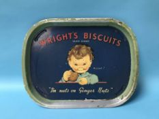 Advertising, a 'Wright's Biscuits' of South Shields 'I'm Nuts on Ginger Nuts' tray