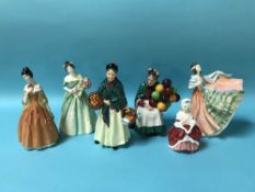 Six various Royal Doulton figurines