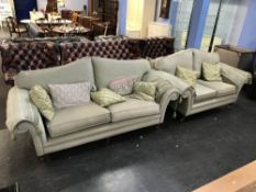 A good quality three seater settee and a two seater settee