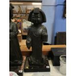 A carved stone figure of a Lady, H 59cm