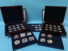 A collection of various special edition coins