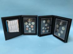 A 2012 ten coin UK proof coin set and 2021 thirteen coin proof coin set