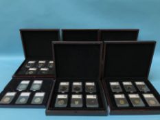 Six various coin sets
