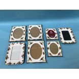 Three Royal Albert Old Country Roses photograph frames and two pairs of frames (7)