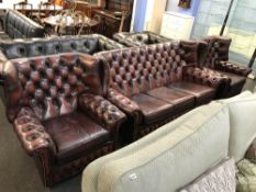 A Chesterfield three piece suite