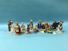 Twelve Royal Doulton Bunnykins figures