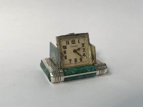 An enamelled silver Tavannes purse watch