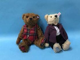 A boxed Steiff 'Doctor Who 50th Anniversary' Teddy Bear and an 'Angus' Teddy Bear, with