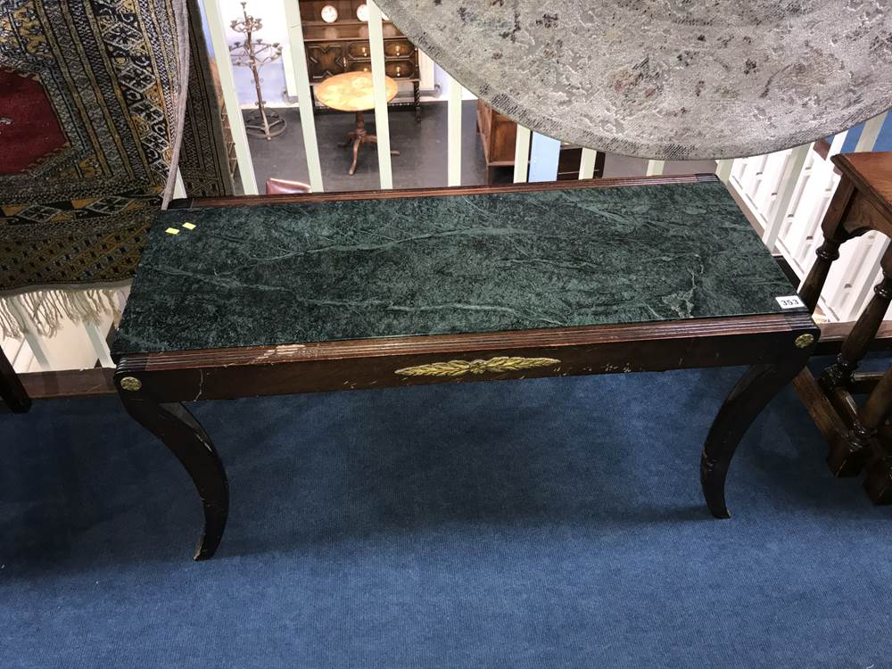 Marble top coffee table