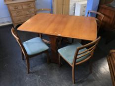 G Plan teak table and four chairs