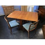 G Plan teak table and four chairs