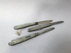Two silver pocket knives