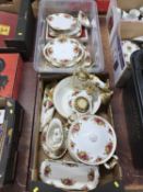 Collection of Royal Albert Old Country Roses china, in two boxes