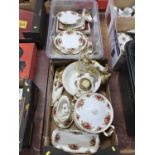 Collection of Royal Albert Old Country Roses china, in two boxes