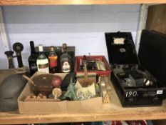 Shelf of assorted items