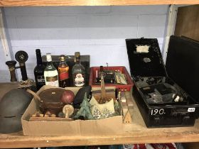 Shelf of assorted items