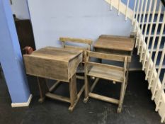 Two old school desks