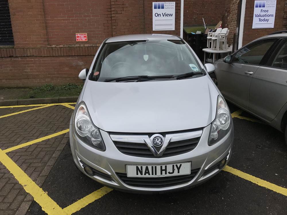 Vauxhall Corsa, silver, registered 29 March 2011, petrol, one key, no MOT, mileage stated 70,564 - Image 2 of 6