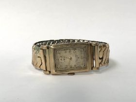 A gents 9ct gold wristwatch