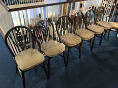 Six Windsor chairs