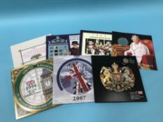 A collection of seven Royal Mint uncirculated sets, including 1987, 1994, 1995, 1999, 2007, 2008 and