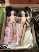 Two bisque headed Armand Marseille dolls, one 390 A5/M and the other 390 A 4/M
