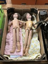 Two bisque headed Armand Marseille dolls, one 390 A5/M and the other 390 A 4/M