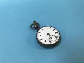 A silver pocket watch