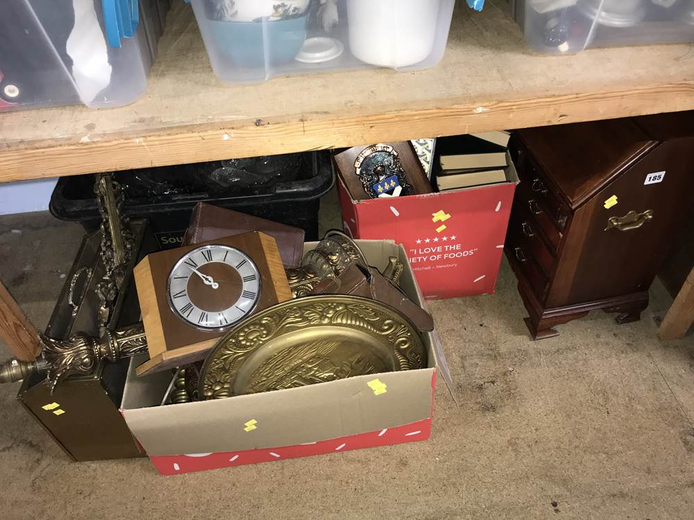 Shelf of assorted including a miniature bureau