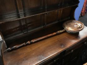 A copper warming pan