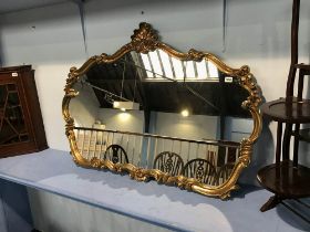 Ornate mirror, W 122cm, H 87cm