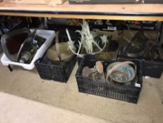 Collection of boxes of metalwares