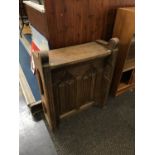 Oak linenfold prayer stand