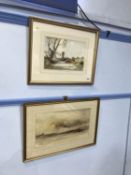 Two watercolours by Thomas Wilkinson