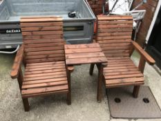 Pair of garden chairs