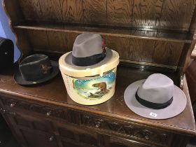 Three gentleman's hats