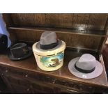Three gentleman's hats