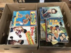 Vintage 'The Ring' magazines and various film and TV annuals