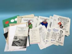 Collection of vintage snooker programmes and ephemera