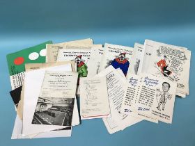 Collection of vintage snooker programmes and ephemera