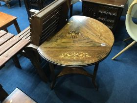 Edwardian triangular drop leaf table