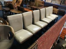 Six cream dining chairs