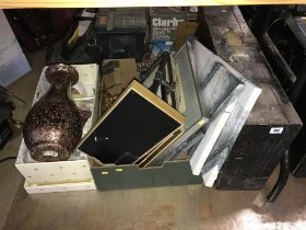 Tool box, adze, lamp etc