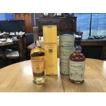 Whisky, Glenmorangie, ten year old and The Balvenie Caribbean cask, fourteen year old