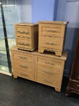 Three modern chest of drawers