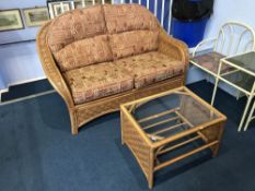 Conservatory settee and table