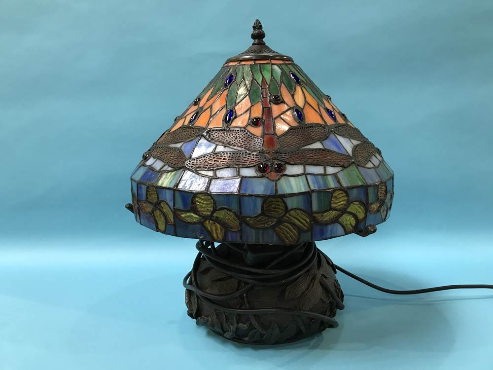 A Tiffany style table lamp