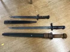 Two Bayonets and scabbards